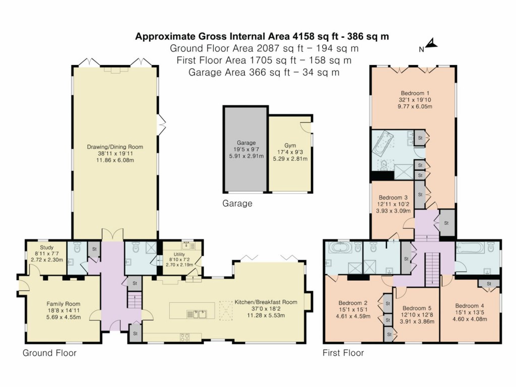 Floorplans For 41 Oakley Court, Benson, OX10