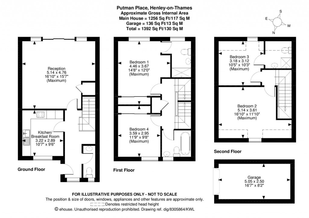 Floorplans For Putman Place, Henley-on-Thames