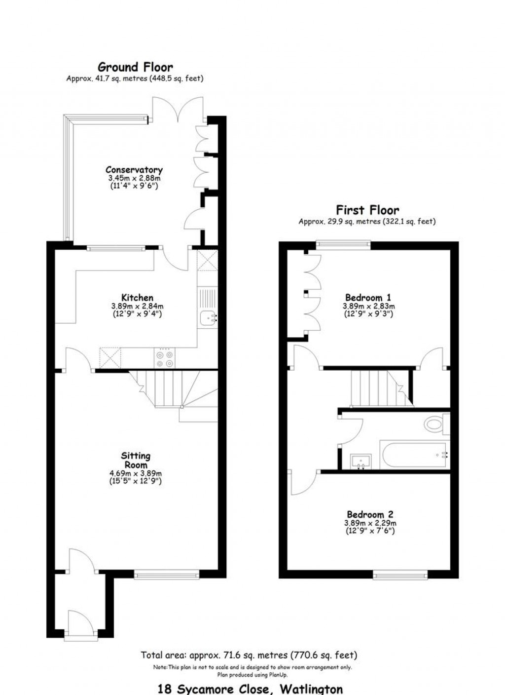 Floorplans For Sycamore Close, Watlington