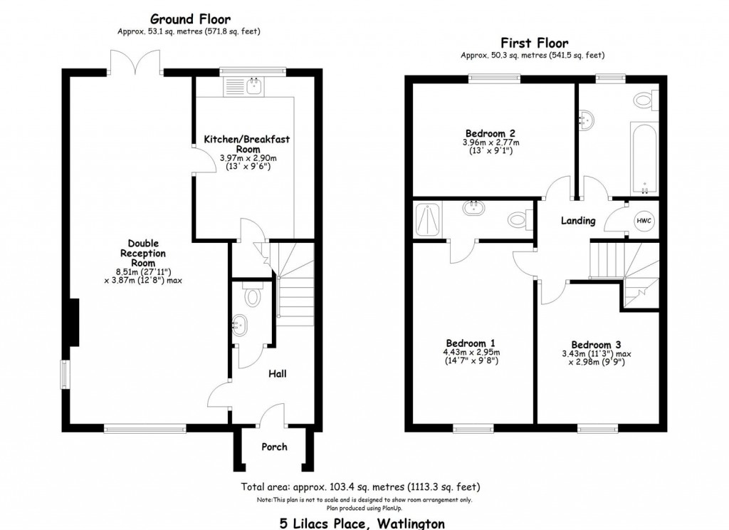 Floorplans For Lilacs Place, Watlington