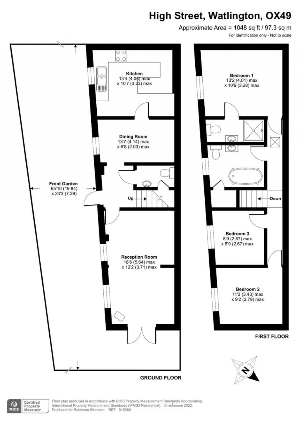 Floorplans For 40b High Street, Watlington