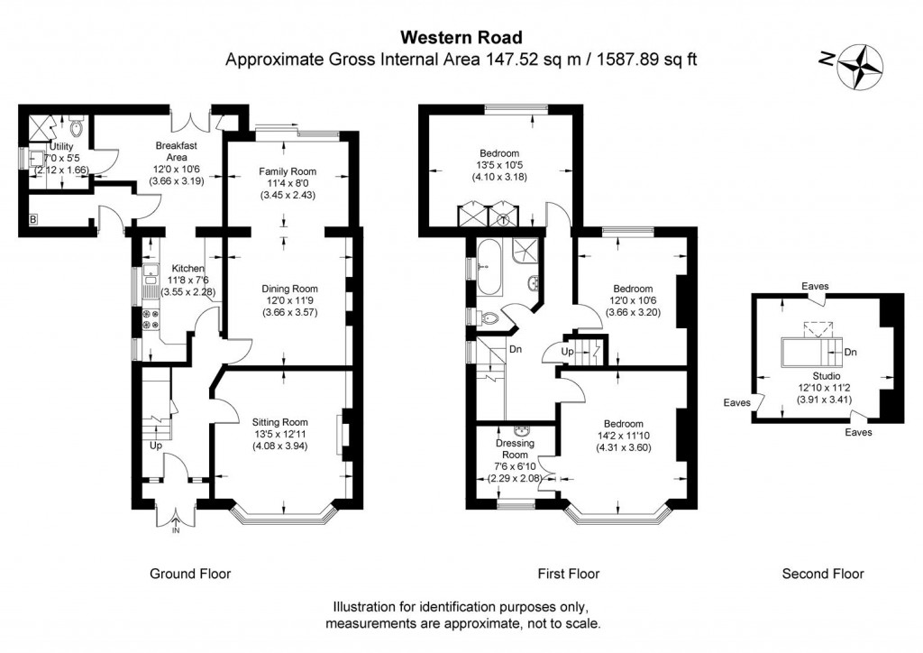 Floorplans For Western Road, Henley-On-Thames