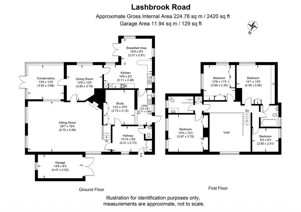 Floorplans For Lashbrook Road, Lower Shiplake, Henley-On-Thames