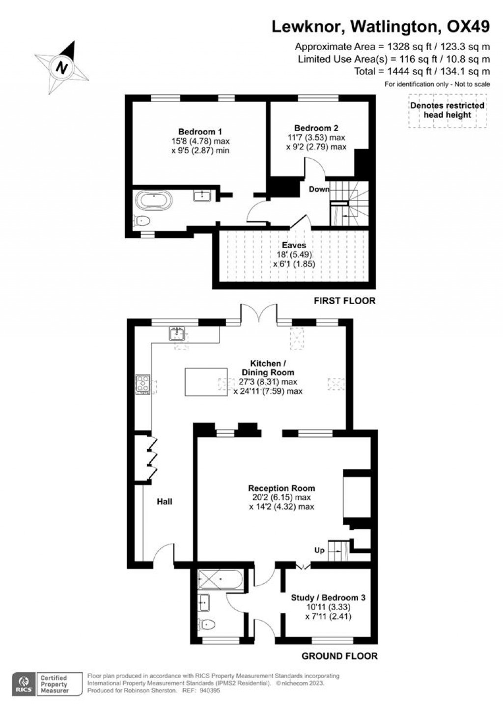 Floorplans For High Street, Lewknor, Watlington