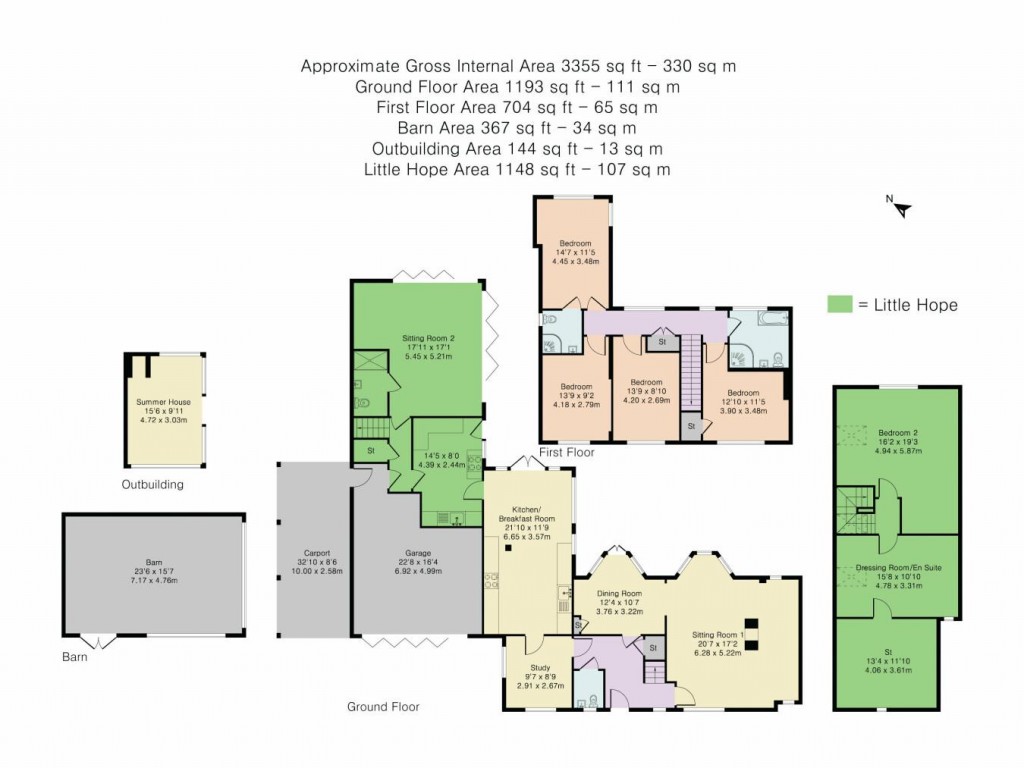 Floorplans For Pound Lane, Sonning