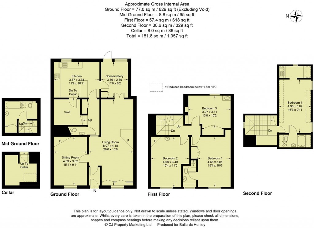 Floorplans For Bell Street, Henley-on-Thames