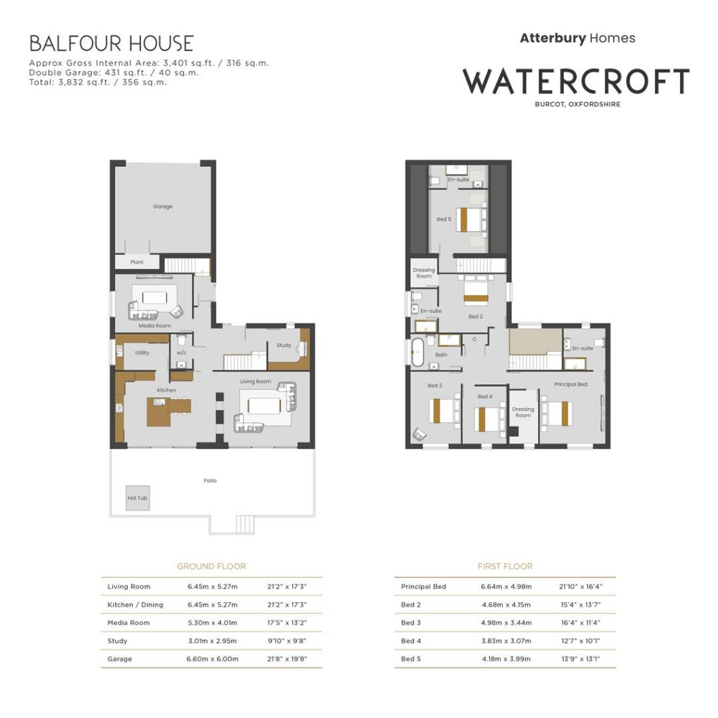 Floorplans For Burcot, Abingdon