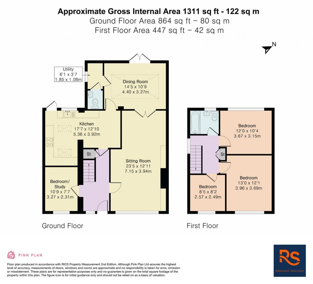 Floorplans For Chapel Lane, Chalgrove, Oxford