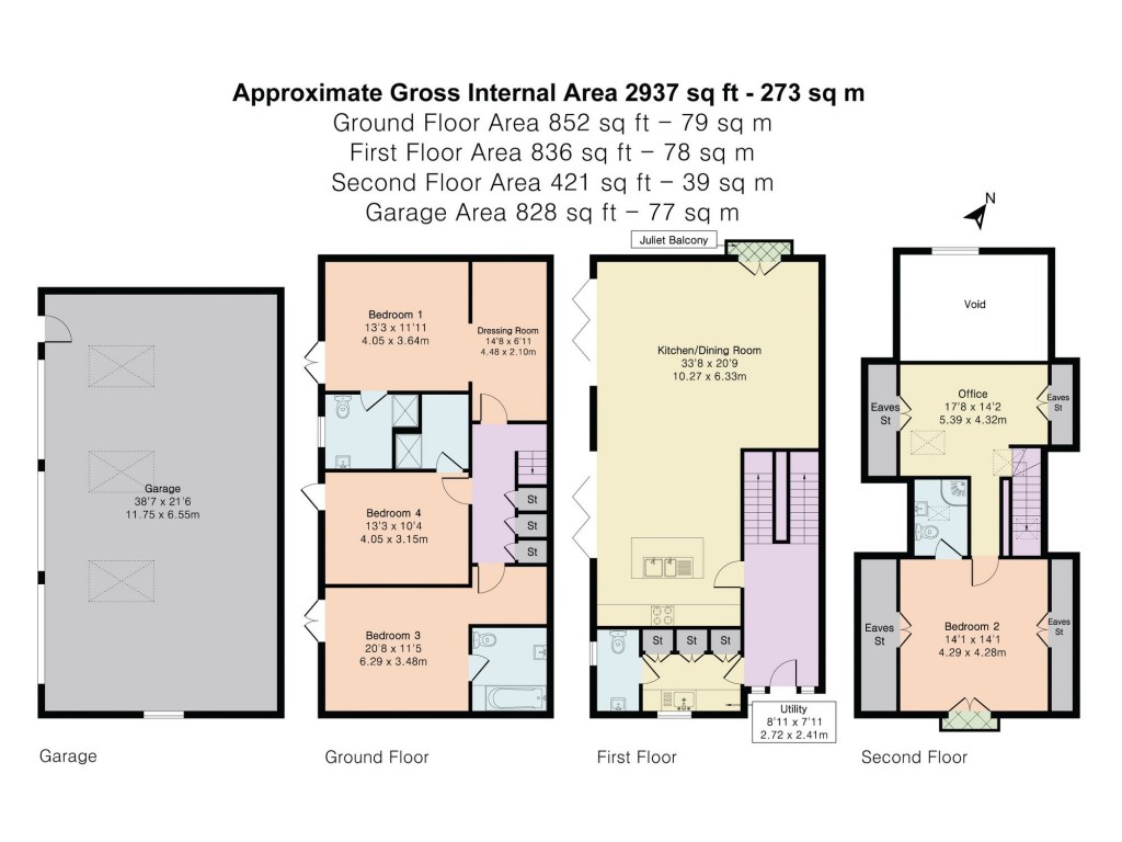 Floorplans For Hill Road, Watlington, OX49