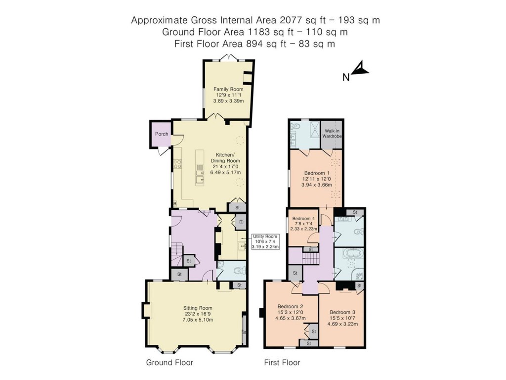 Floorplans For Couching Street, Watlington, OX49