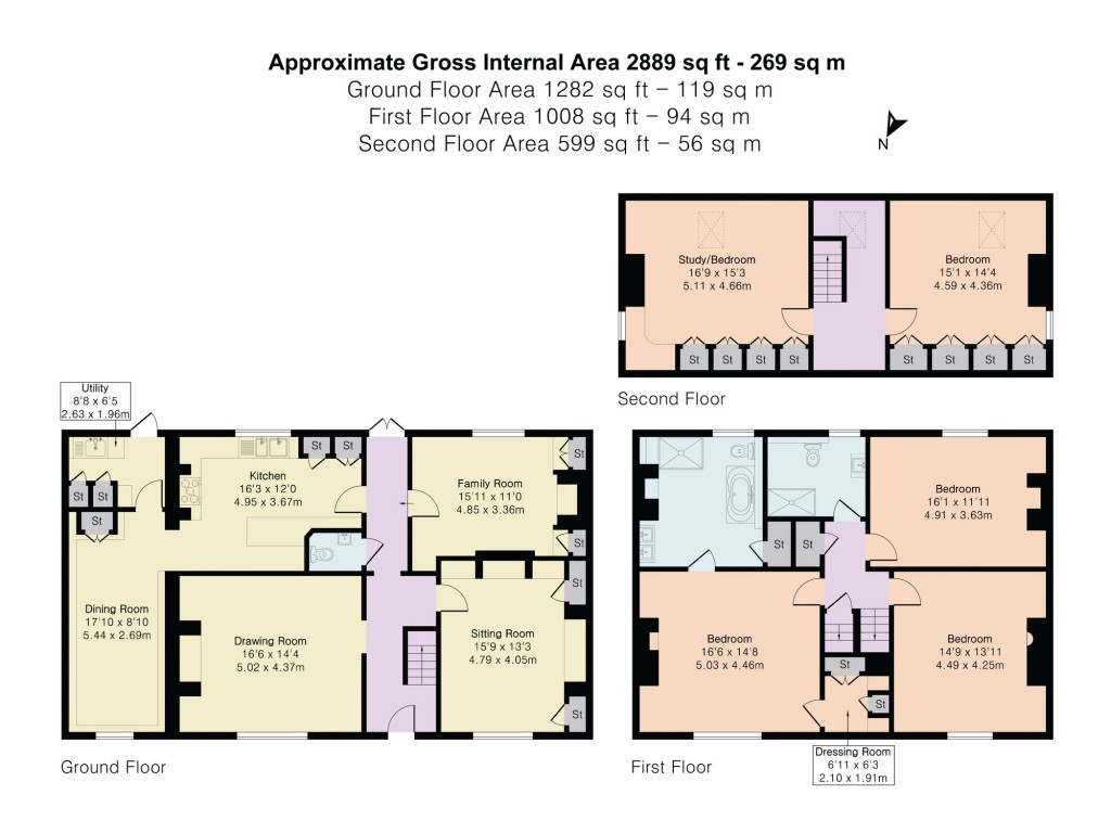 Floorplans For 34 Brook Street, Benson, OX10