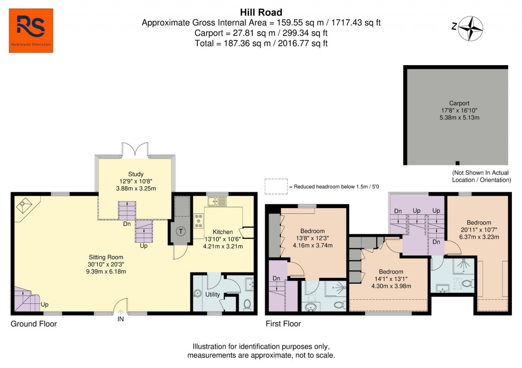 Floorplans For Hill Road, Lewknor, OX49