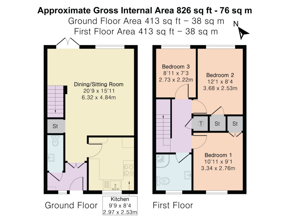 Floorplans For Brook Street, Watlington, OX49